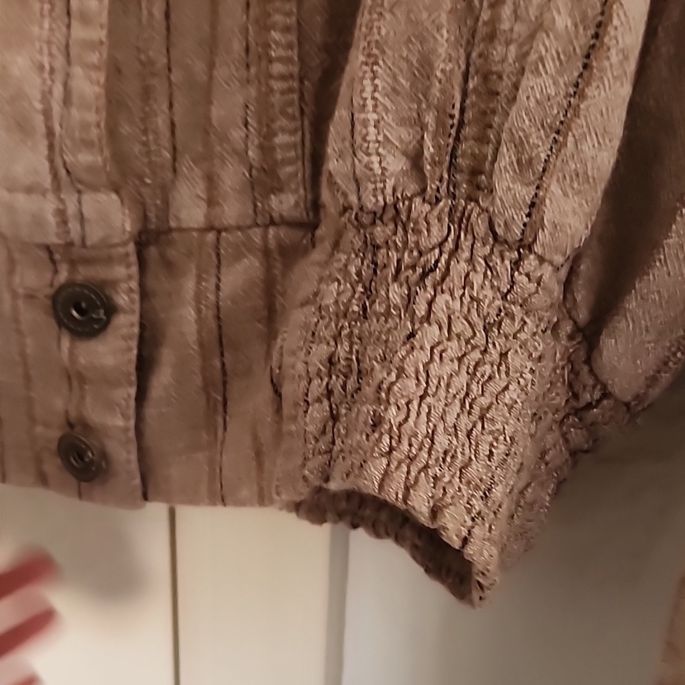 Retro Style Striped Button-Up Jacket Large - Picture 6 of 8